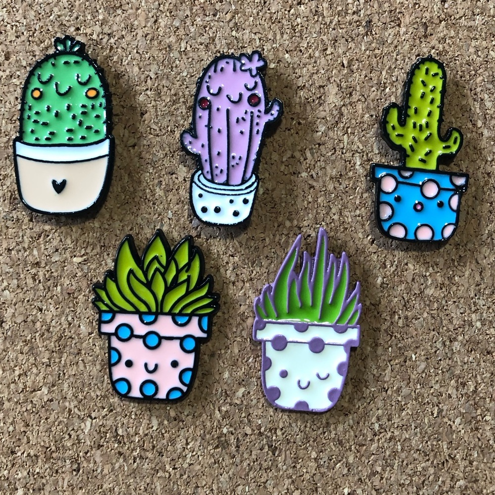 3/$40 Plant pins - cactus